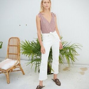 Nanushka pyramid wide leg White Women's Jeans- 26